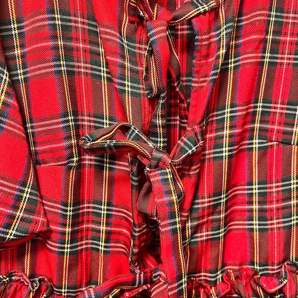 Peach Love California Red Plaid dress - Picture 3 of 3